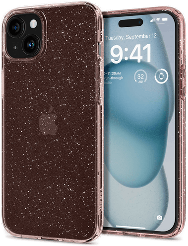 Spigen Liquid Crystal Glitter iPhone 15 Rose Quartz