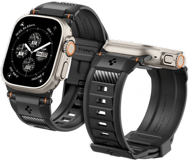 Spigen Rugged Ultra Band - Matt Svart - Apple Watch 49mm/46mm/45mm/44mm/42mm