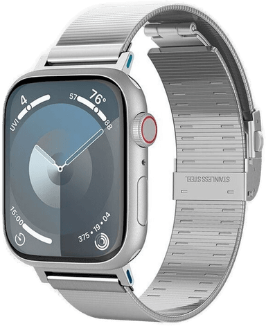 Spigen Sleek Link Armbånd - Sølv - Apple Watch 49mm/45mm/44mm/42mm