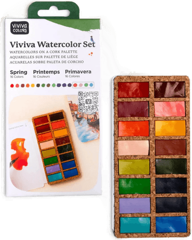 Viviva Colors Akvarellmaling 16 farger
