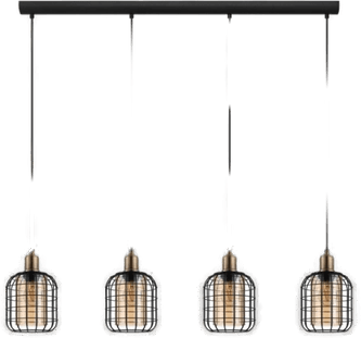 Eglo Chisle pendant light black/amber