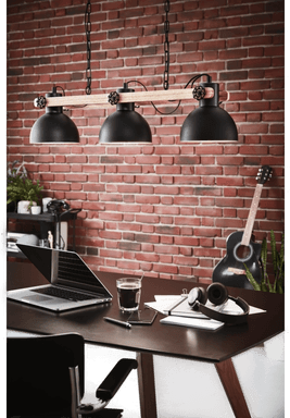 Eglo Lubenham Langbord 3XE27 L900 Sort