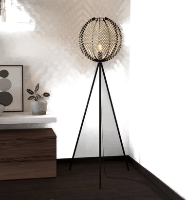 Eglo Waverton gulvlampe, svart/hvit