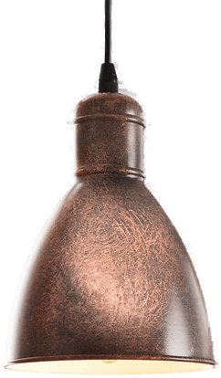Eglo Priddy 1 pendellampe kobber antikk