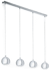 Eglo Conessa Takpendel 4 Lamper Krom