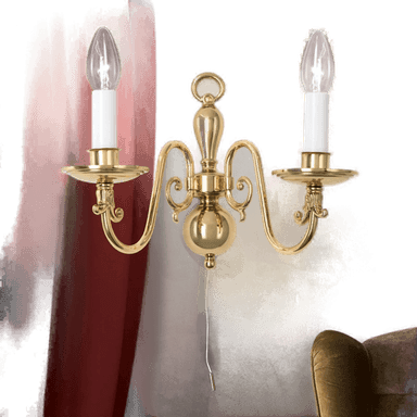 Orion Imke messing-vegglampe