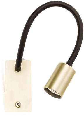 Orion LED-vegglampe Kurt matt messing