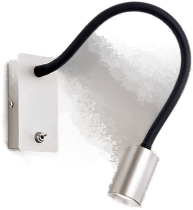 Orion LED-vegglampe Kurt matt nikkel