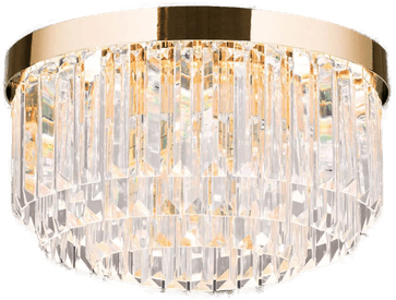 Orion LED-taklampe Prism, gull, Ø 35 cm