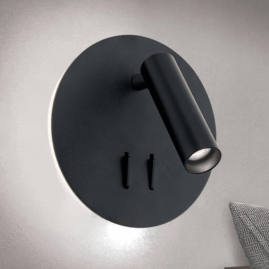 Orion LED-vegglampe Lenny svart