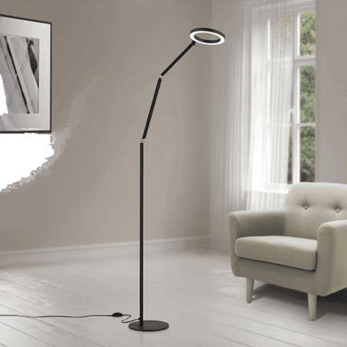 Orion LED-gulvlampe Ringo, svart