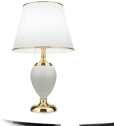 Orion Ovum bordlampe, hvit/gullfarget