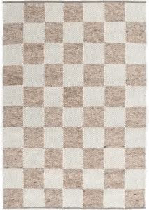 Tisca Gotland teppe Light brown-white 200x200 cm