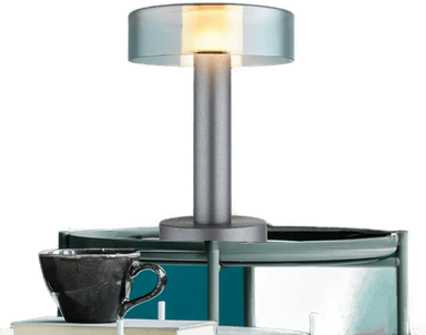 Globo LED-bordlampe Grant, røykgrå