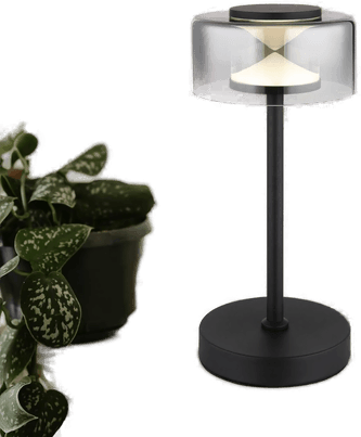 Globo Belinda LED-bordlampe, røykgrå