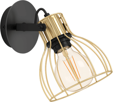 Eglo Sambatello wall lamp black/brushed brass