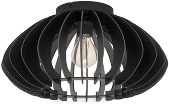 Eglo Cossano 3 Tak E27 Ø450 Svart/Tre