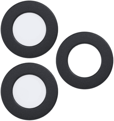Eglo Connect Fueva 6-Z innfellingslampe svart sett med 3 stk