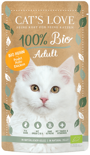 Cats Love økologisk kylling 6 x 100 g