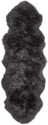 Natures Collection Saueskinn 180x60 cm Mørk grå