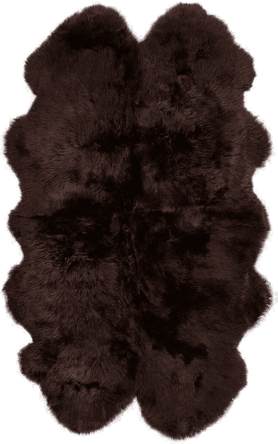 Natures Collection Saueskinnteppe 180x110 cm Sjokolade