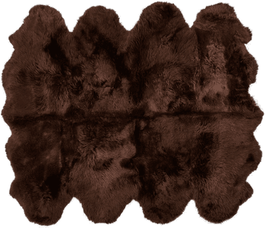 Natures Collection Saueskinnteppe 180x214 cm Sjokolade