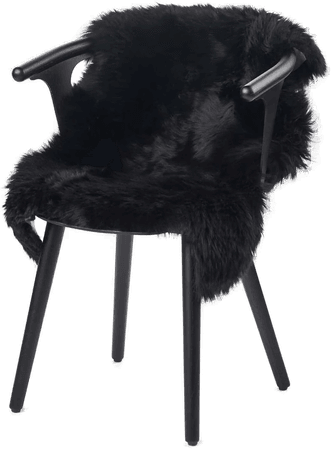 Natures Collection Saueskinn 90x60 cm - Svart