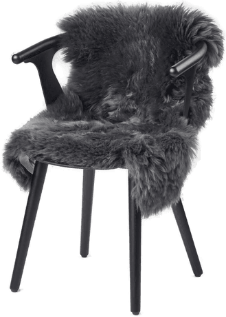 Natures Collection Saueskinn Mørk grå 90x60 cm