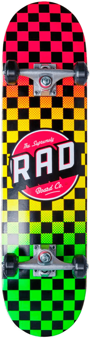 Rad Board Co RAD Checkers Skateboard 7,5" - Rasta