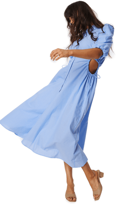 Bardot Cut Out Midi Dress