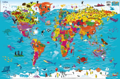 Collins Children¿s World Wall Map av Collins Maps