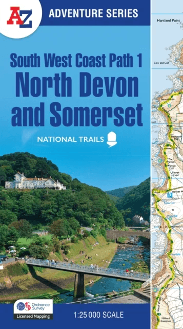 South West Coast Path 1 ¿ North Devon &amp; Somerset av A¿Z maps