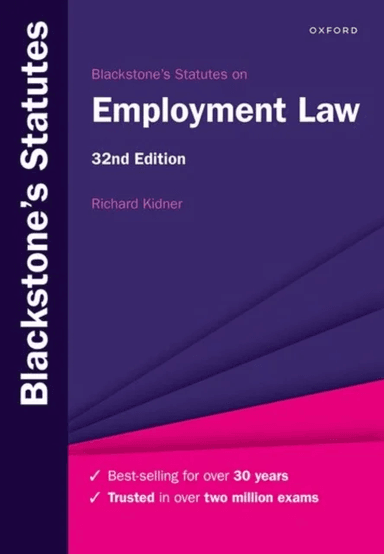 Blackstone's Statutes on Employment Law av Richard (Emeritus Professor of Law Aberystwyth University Emeritus Professor of Law Aberystwyth Univer