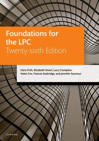 Foundations for the LPC av Clare (LLB Solicitor (non-practising) Director of Legal Practice LLB Solicitor (non-practising) Director of Legal Practice