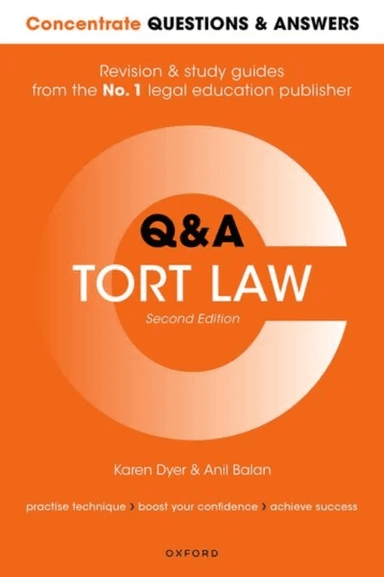 Concentrate Questions and Answers Tort Law av Karen (Formerly Senior Lecturer University of Portsmouth) Dyer, Anil (Senior Lecturer King's Colleg