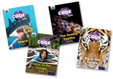 Project X CODE Extra: Green Book Band, Oxford Level 5: Jungle Trail and Shark Dive, Mixed Pack of 4 av Janice Pimm, Jillian Powell, Kate Scott
