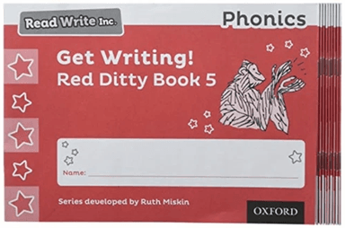 Read Write Inc. Phonics: Get Writing! Red Ditty Book 5 Pack of 10 av Ruth Miskin