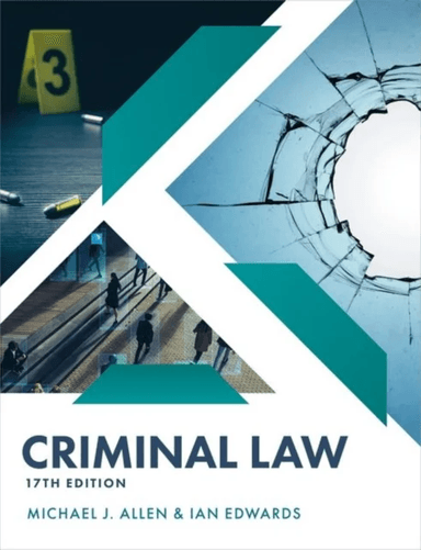 Criminal Law av Michael Allen, Ian Edwards