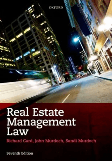 Real Estate Management Law av Richard (Emeritus Professor of Law De Montfort University Leicester) Card, John (Emeritus Professor of Law University of
