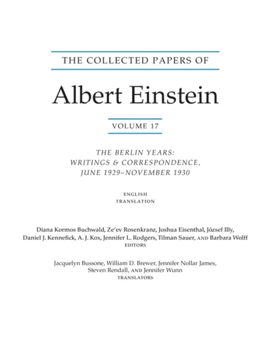 The Collected Papers of Albert Einstein, Volume 17 (Translation Supplement) av Albert Einstein