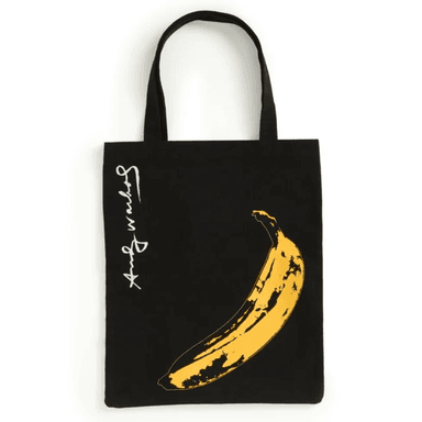 Warhol Banana Canvas Tote Bag - Black av Galison
