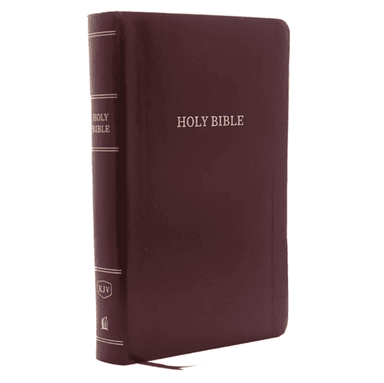 KJV Holy Bible: Personal Size Giant Print with 43,000 Cross References, Burgundy Leather-Look, Red L av Thomas Nelson