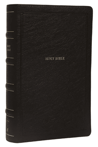 NKJV, End-of-Verse Reference Bible, Personal Size Large Print, Leathersoft, Black, Thumb Indexed, Re av Thomas Nelson