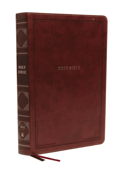 NKJV Holy Bible, Super Giant Print Reference Bible, Brown Leathersoft, 43,000 Cross references, Red av Thomas Nelson