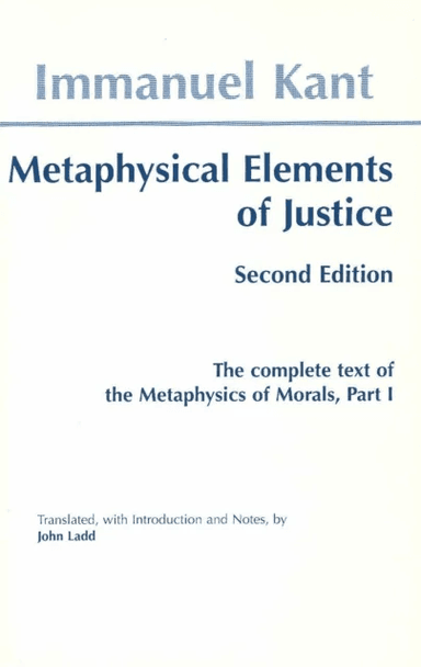 Metaphysical elements of Justice av Immanuel Kant