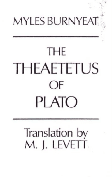The Theaetetus of Plato av Plato
