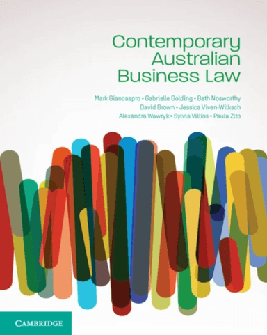 Contemporary Australian Business Law av Mark (University of Adelaide) Giancaspro, Gabrielle (University of Adelaide) Golding, Beth (University of Adel