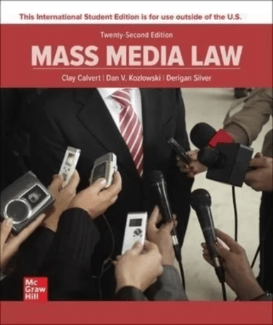 Mass Media Law ISE av Don Pember, Clay Calvert