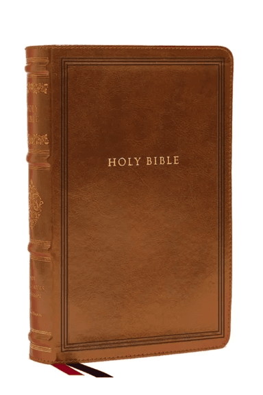 NKJV Large Print Reference Bible, Brown Leathersoft, Red Letter, Comfort Print (Sovereign Collection av Thomas Nelson