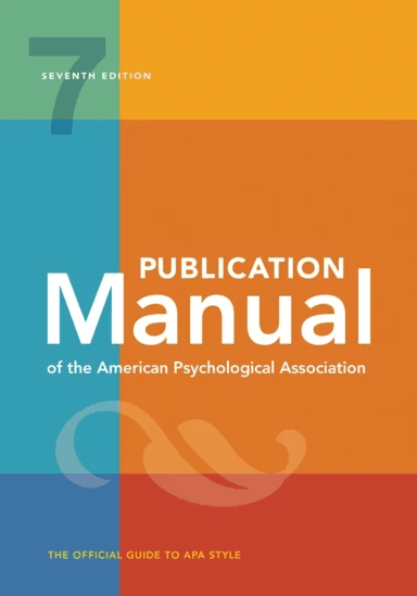 Publication Manual (OFFICIAL) 7th Edition of the American Psychological Association av American Psychological Association
